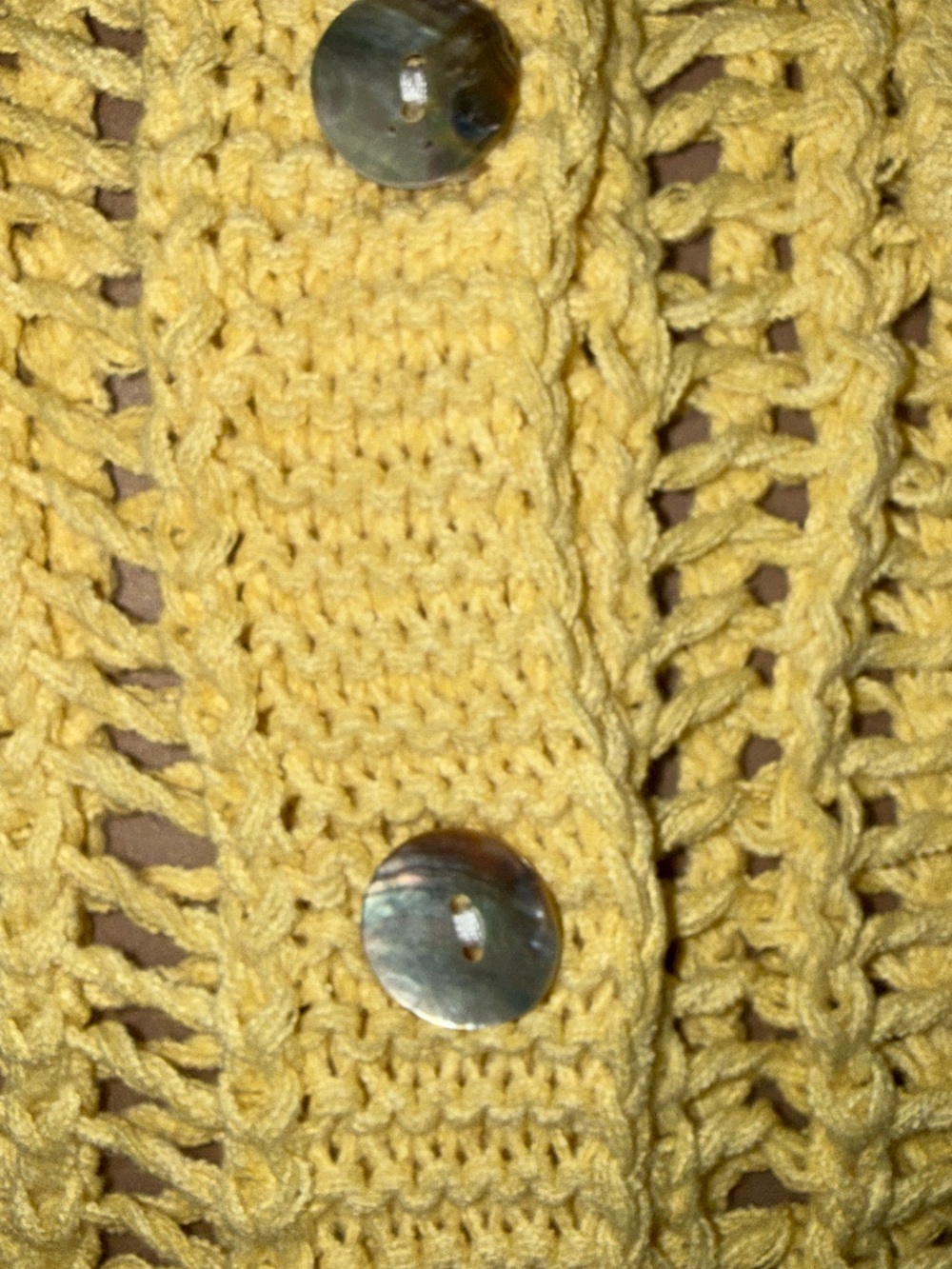 NEW Yellow Crochet 2 Piece Short Set sz SM - Picture 4 of 5
